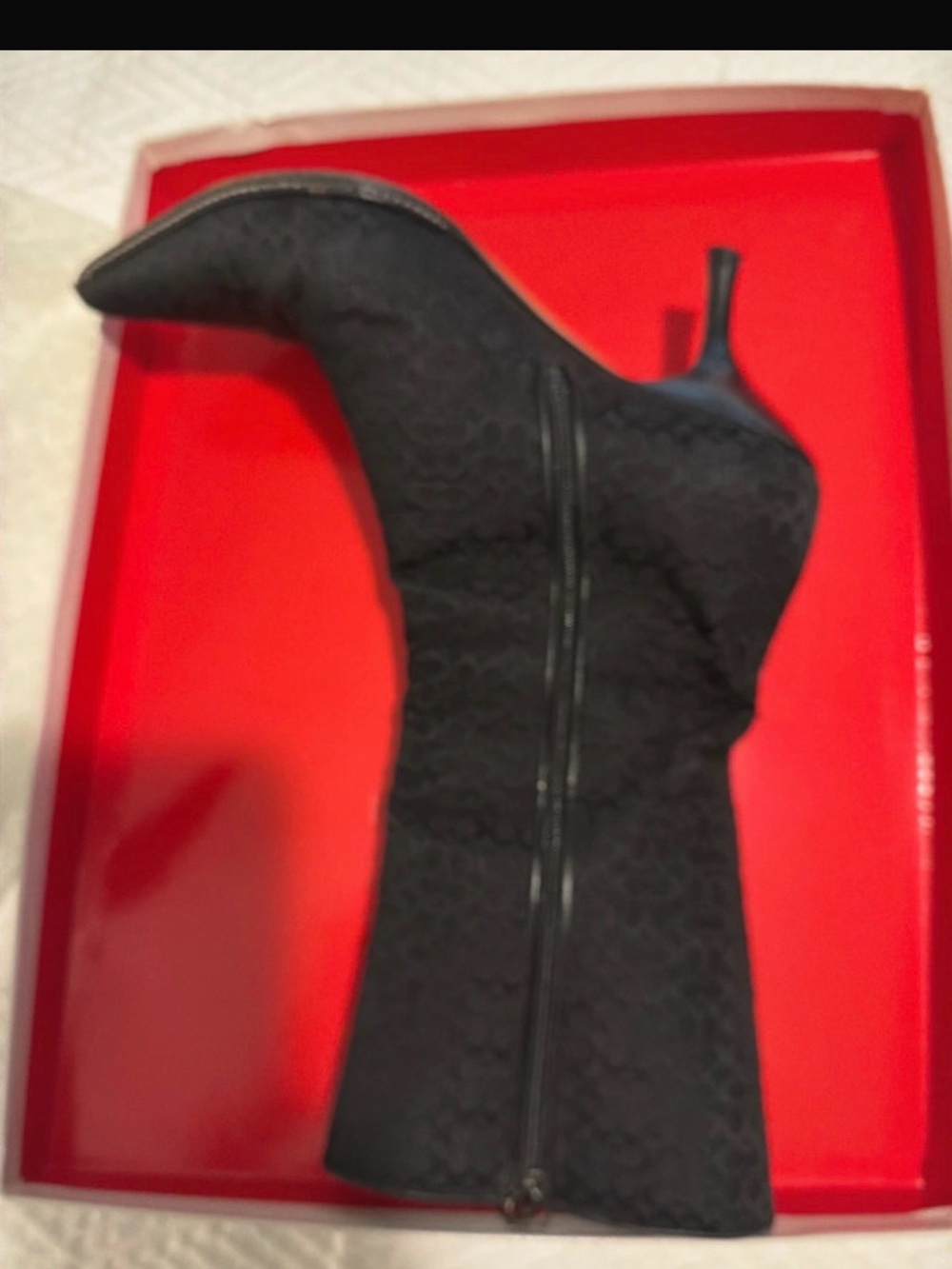 Vintage y2k 2000 Coach Black Pointed-Toe Mid-Calf Stiletto Boots